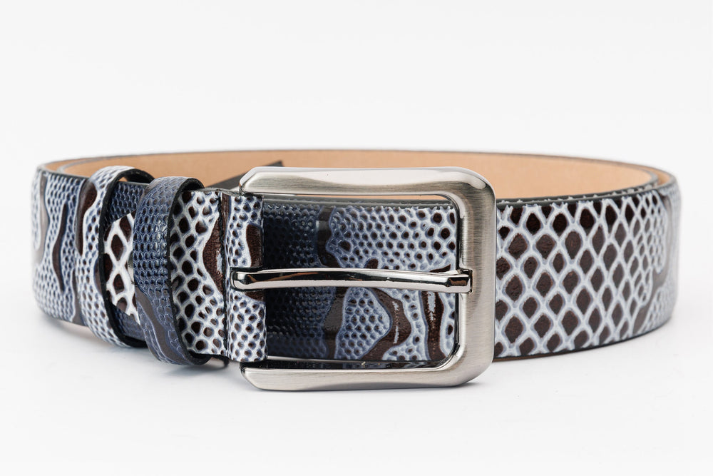 The Milano Black\/White Leather Belt Limited Edition