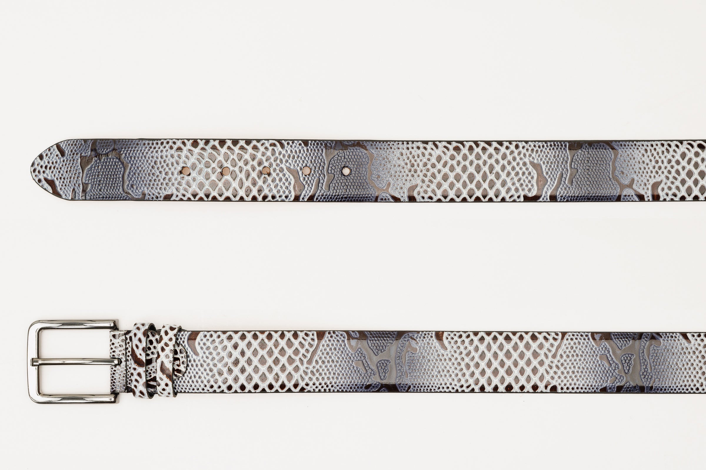 The Milano Black\/White Leather Belt Limited Edition