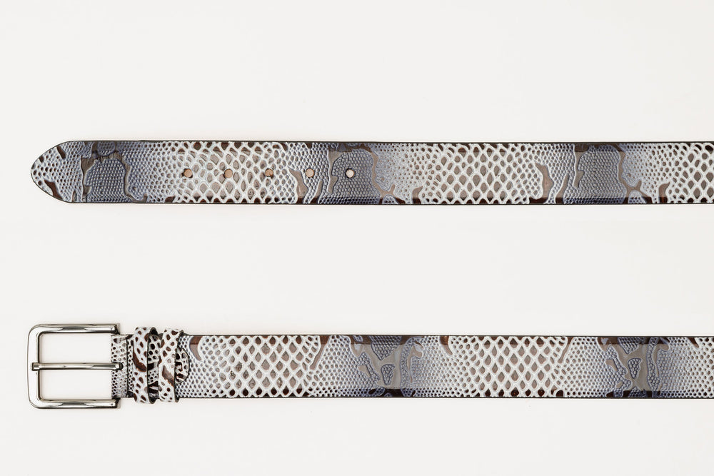 The Milano Black\/White Leather Belt Limited Edition