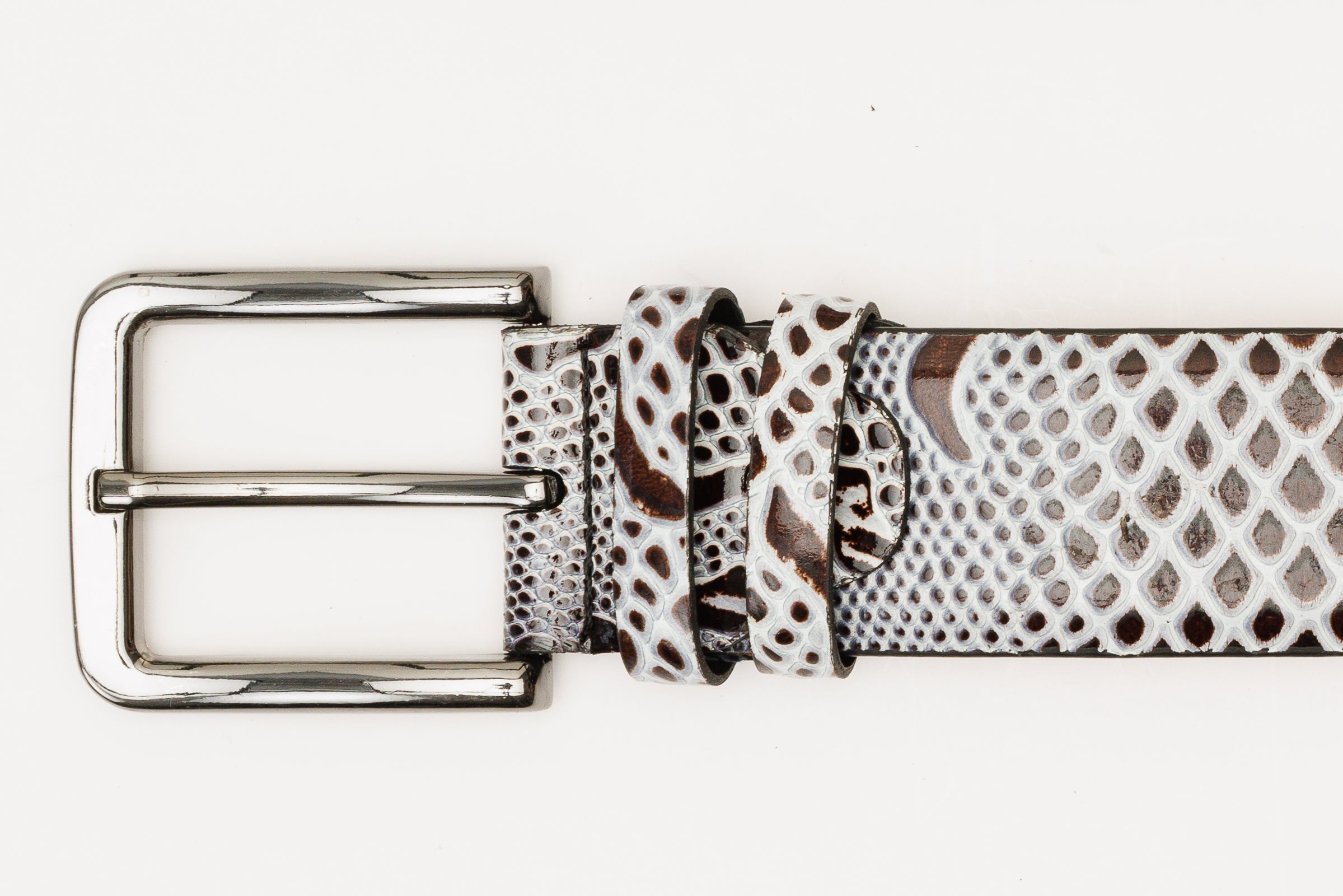 The Milano Black\/White Leather Belt Limited Edition