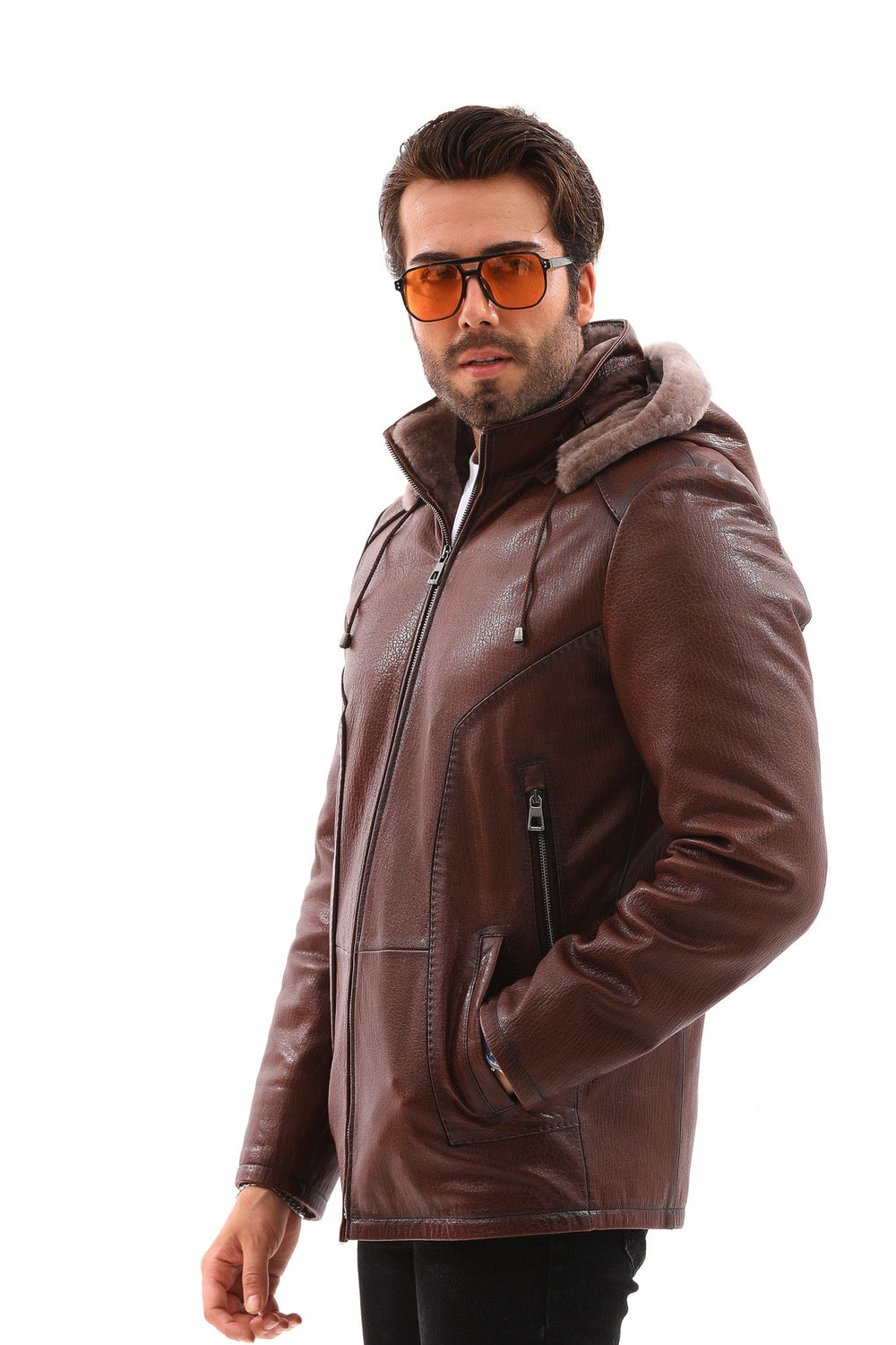 The Bergamo Brown Shearling Leather Jacket