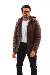 The Bergamo Brown Shearling Leather Jacket