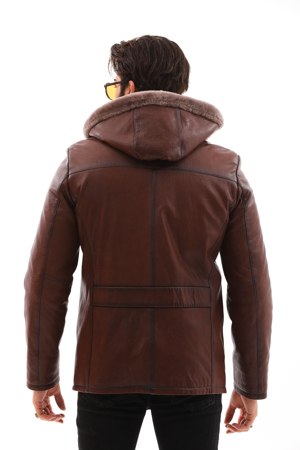 The Bergamo Brown Shearling Leather Jacket