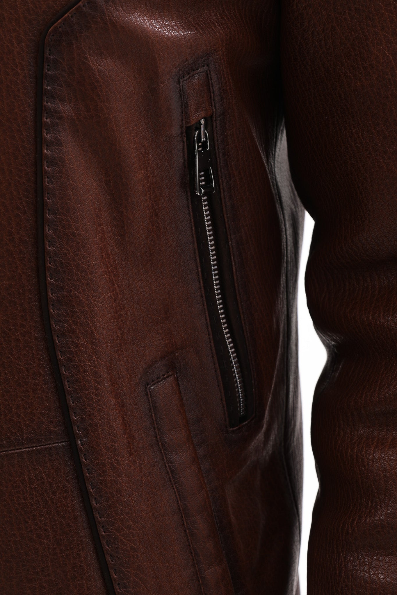The Bergamo Brown Shearling Leather Jacket