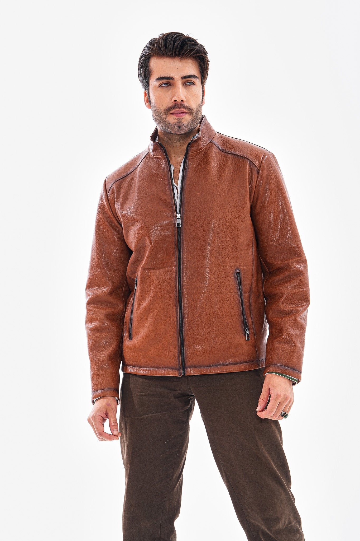 The Varden Tan Leather Jacket