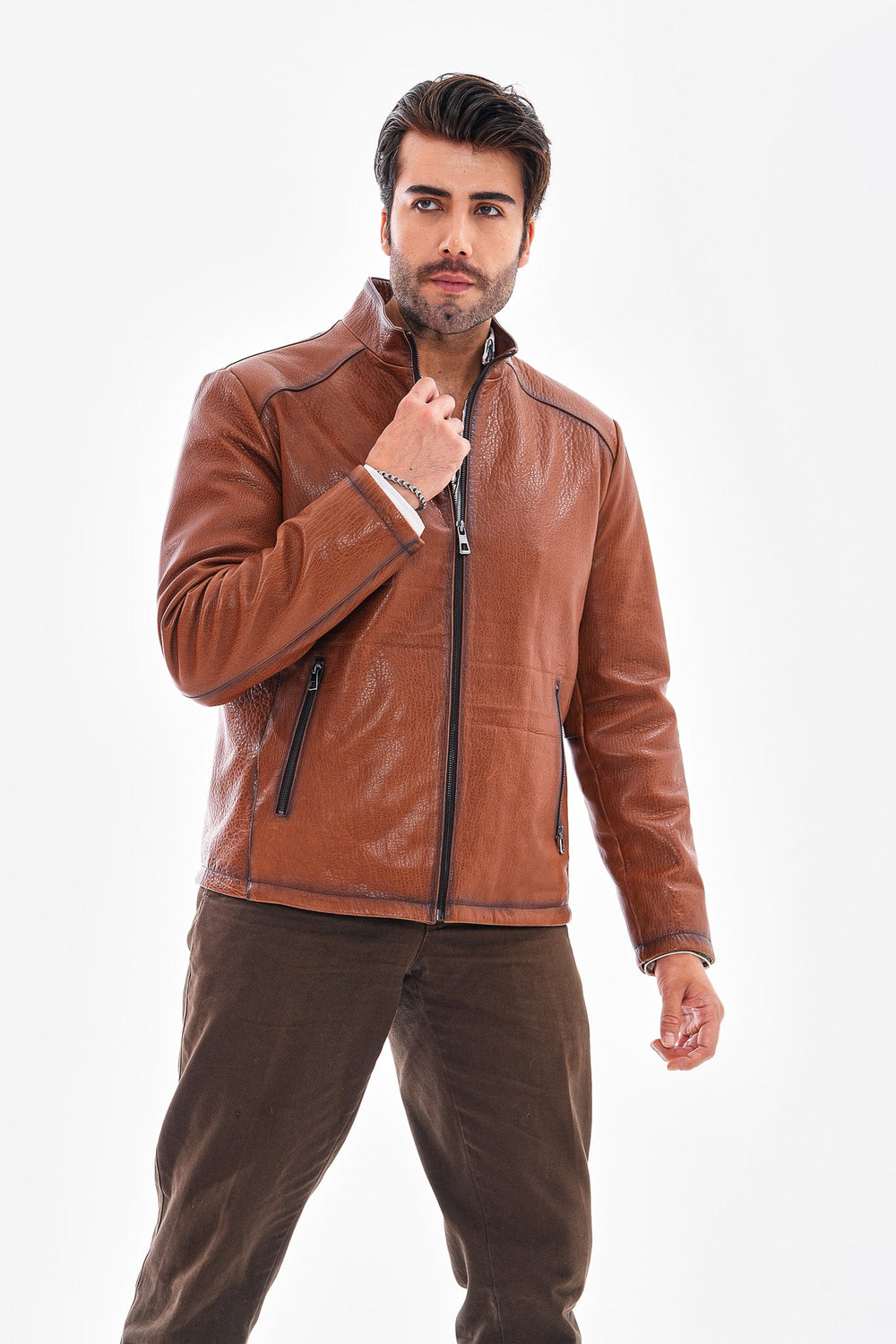 The Varden Tan Leather Jacket