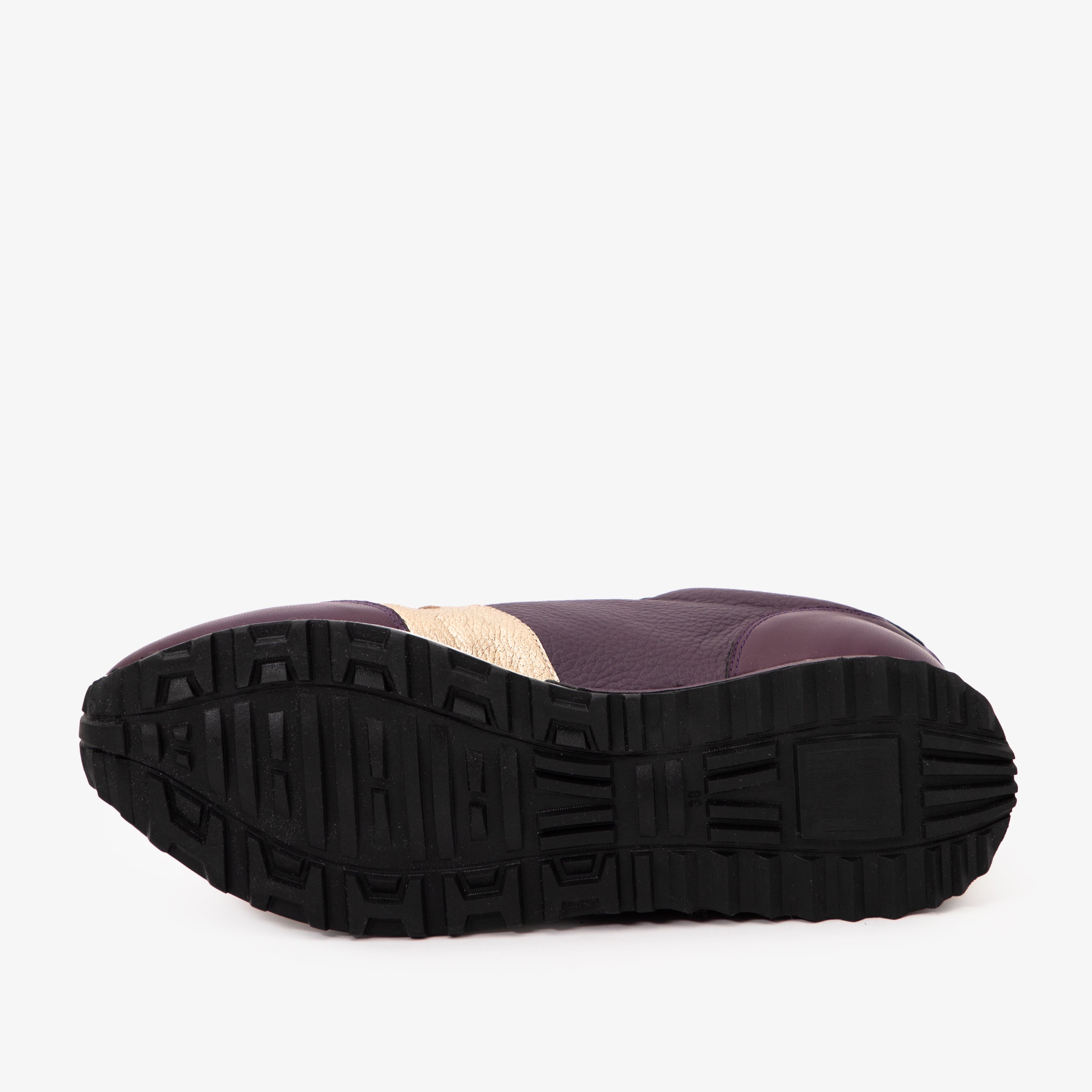 The Masal Purple Leather Sneaker