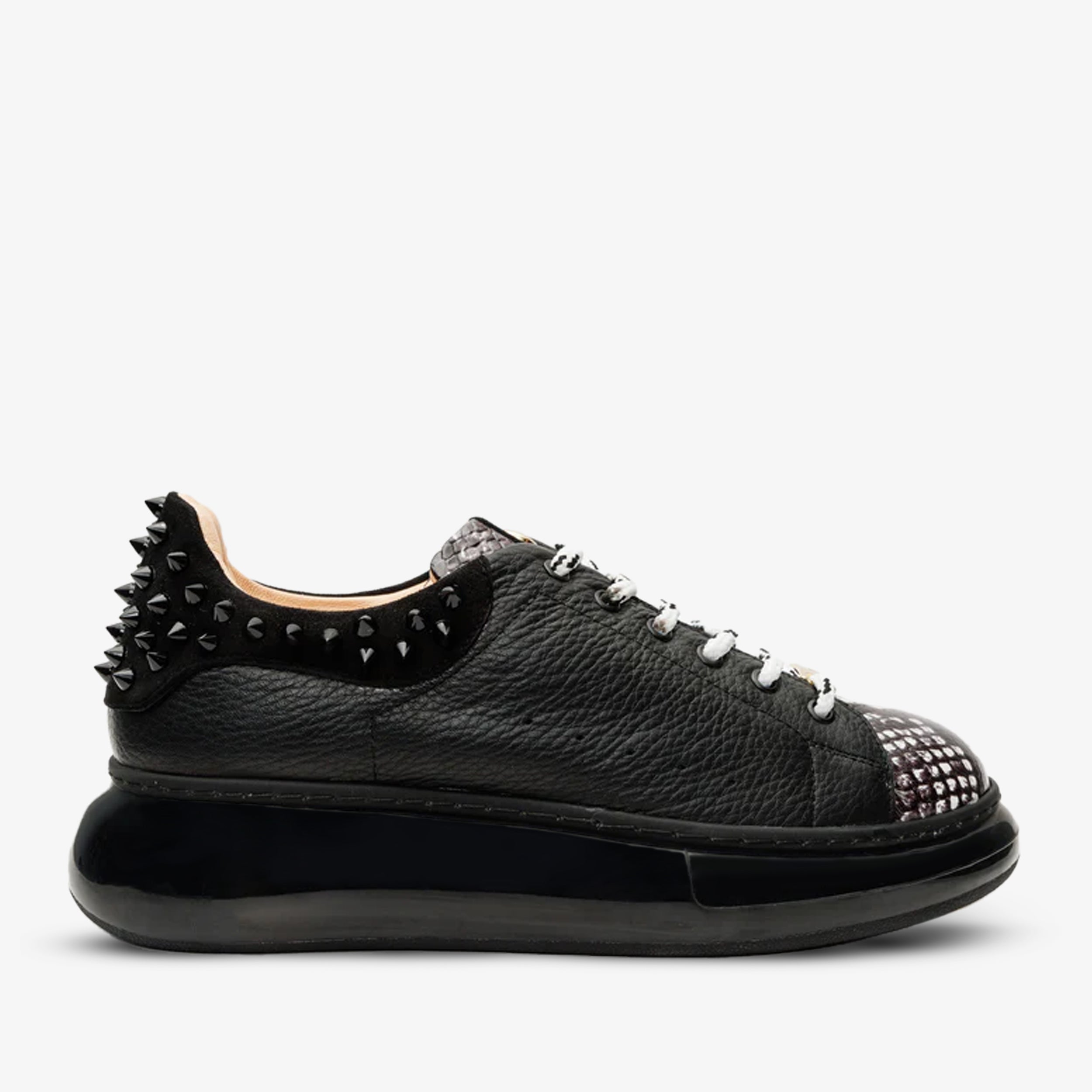 The Venezia Black Leather Sneaker