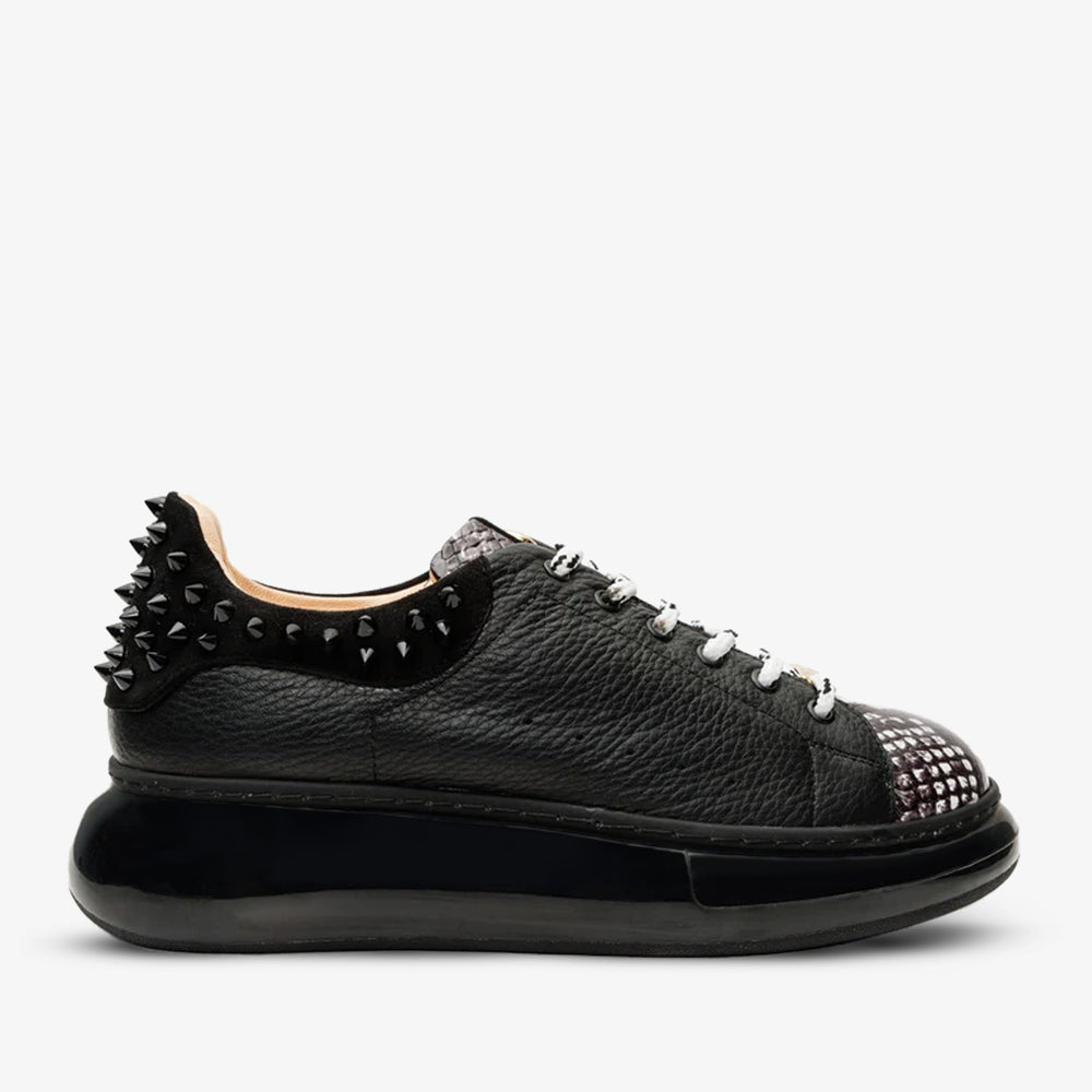 The Venezia Black Leather Sneaker