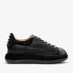 The Venezia Black Leather Sneaker