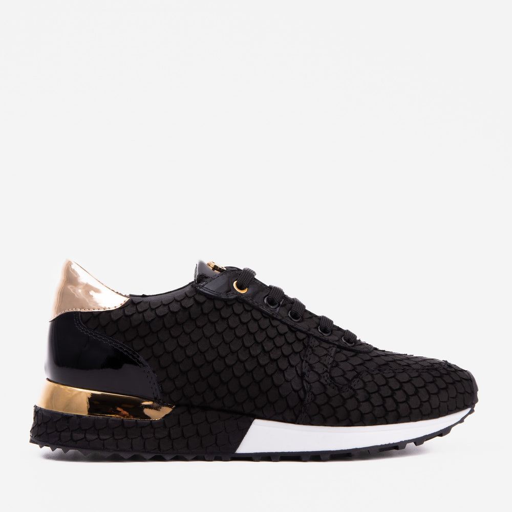 The Scarlet Black Leather Sneaker