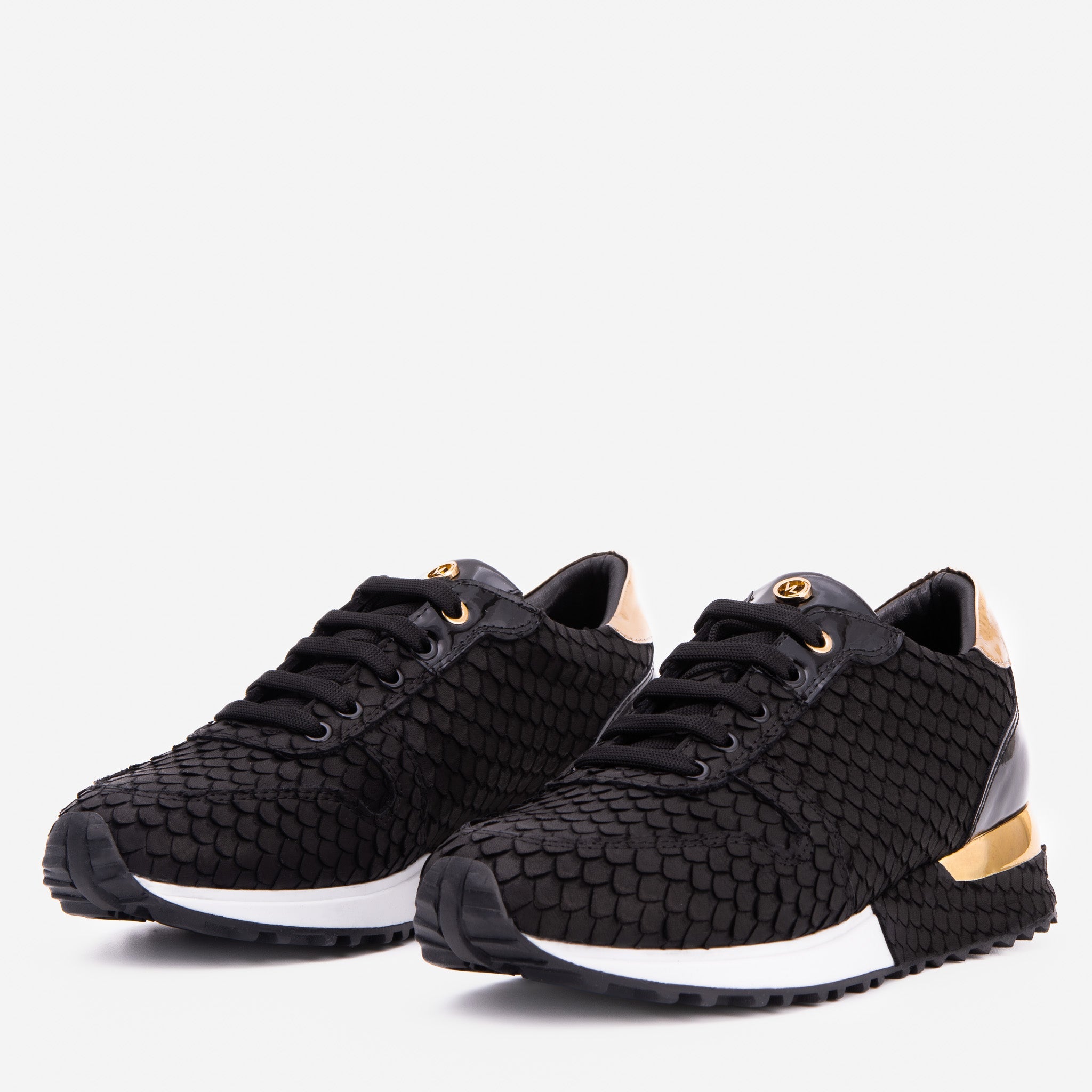 The Scarlet Black Leather Sneaker