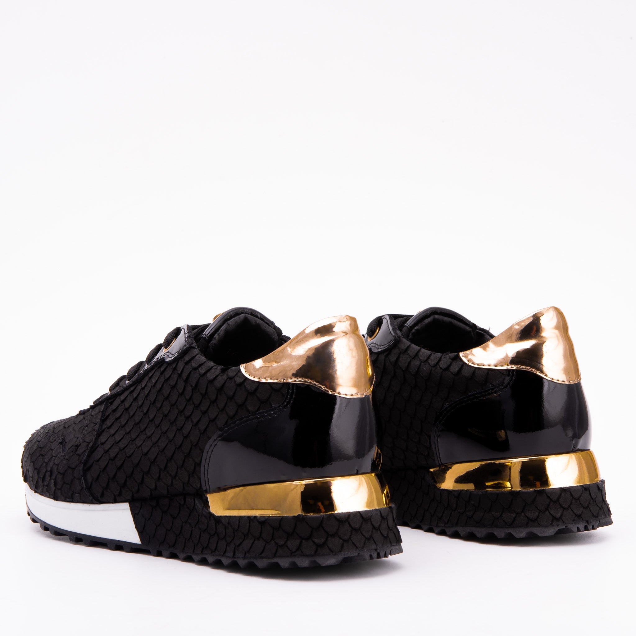 The Scarlet Black Leather Sneaker