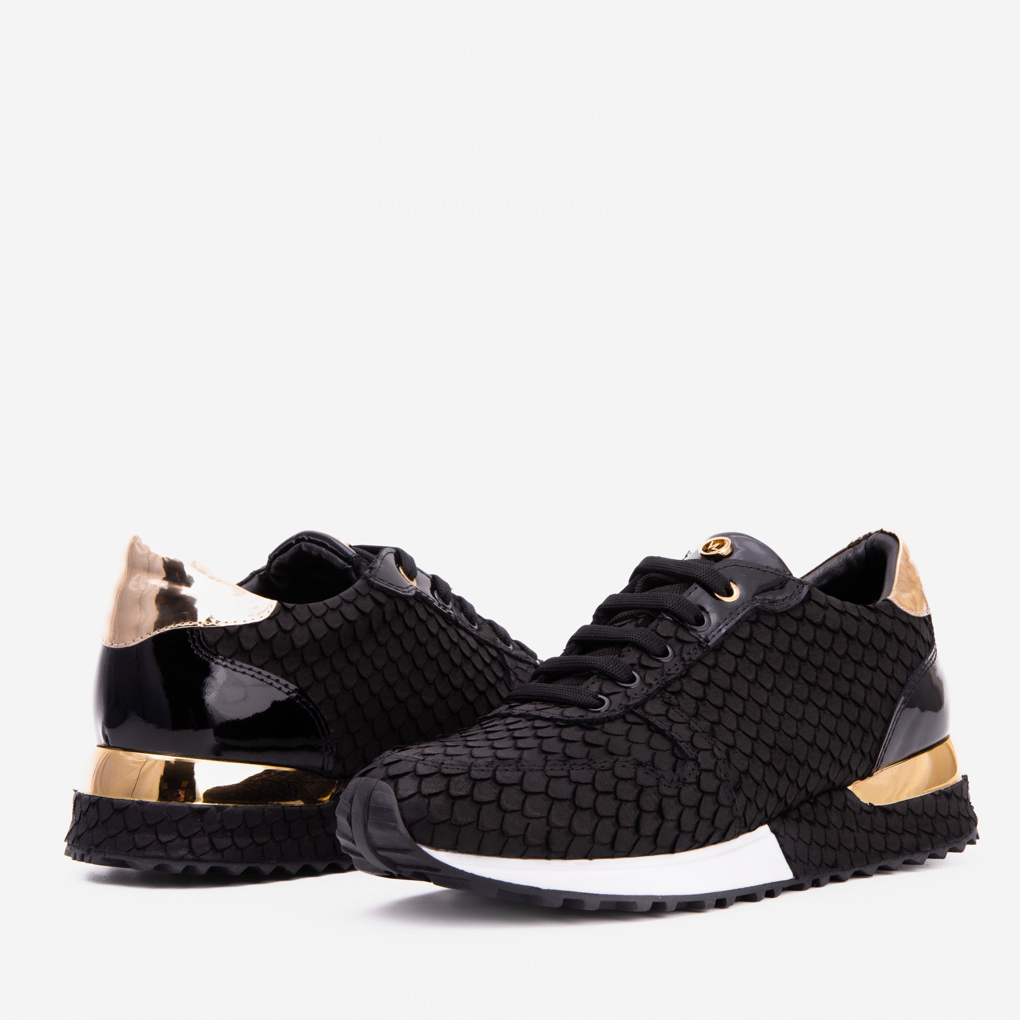 The Scarlet Black Leather Sneaker