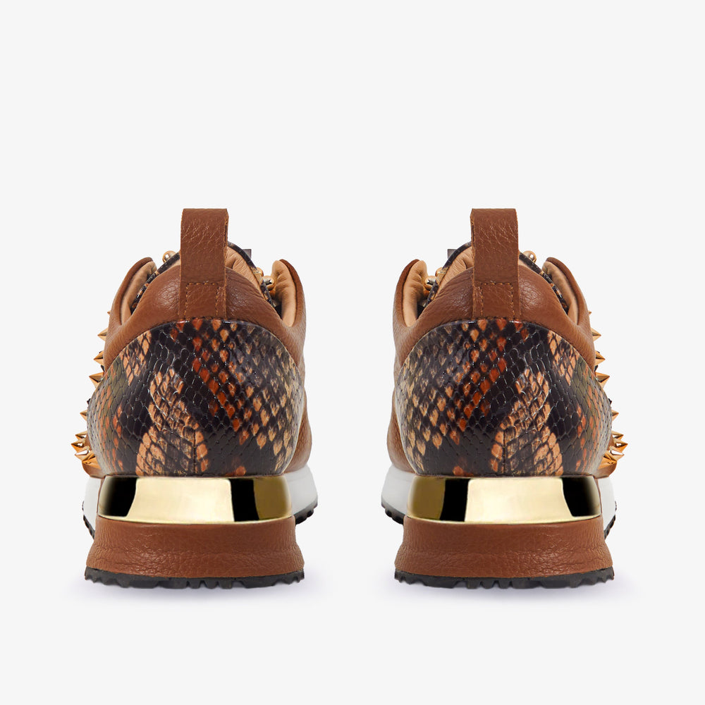 The Infanta Tan  Spike Leather Sneaker Limited Edition