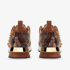 The Infanta Tan  Spike Leather Sneaker Limited Edition