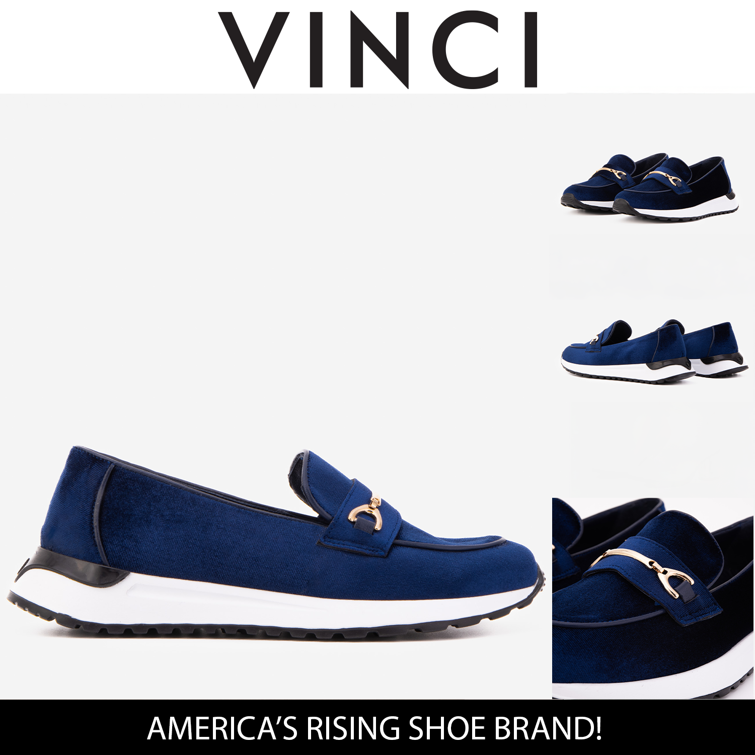 The Milan Navy Blue Leather Sneaker