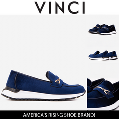 The Milan Navy Blue Leather Sneaker