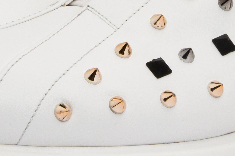 The Infanta White Spike Leather Sneaker  Limited Edition