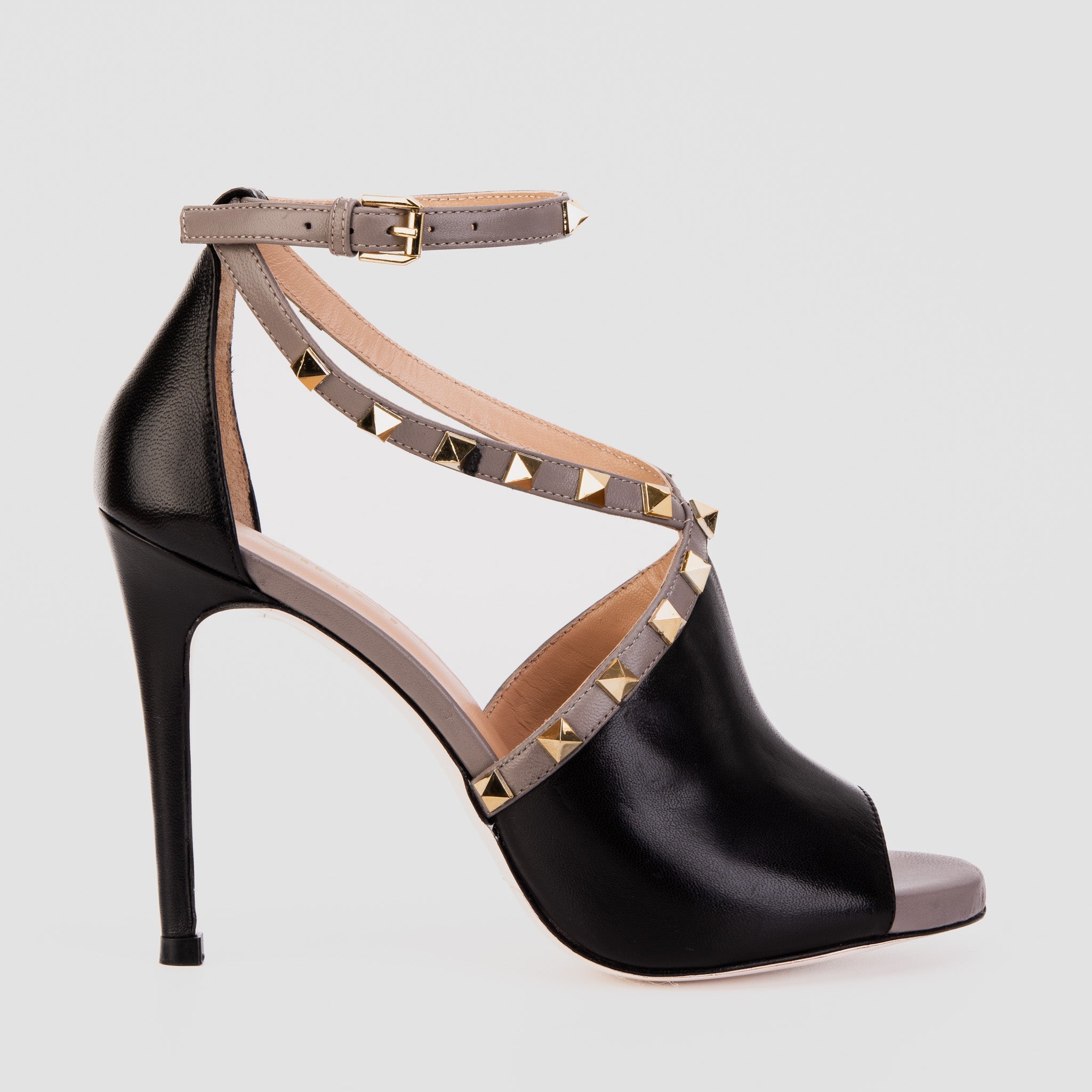 The Ribnica Black Leather Ankle Strap Sandal