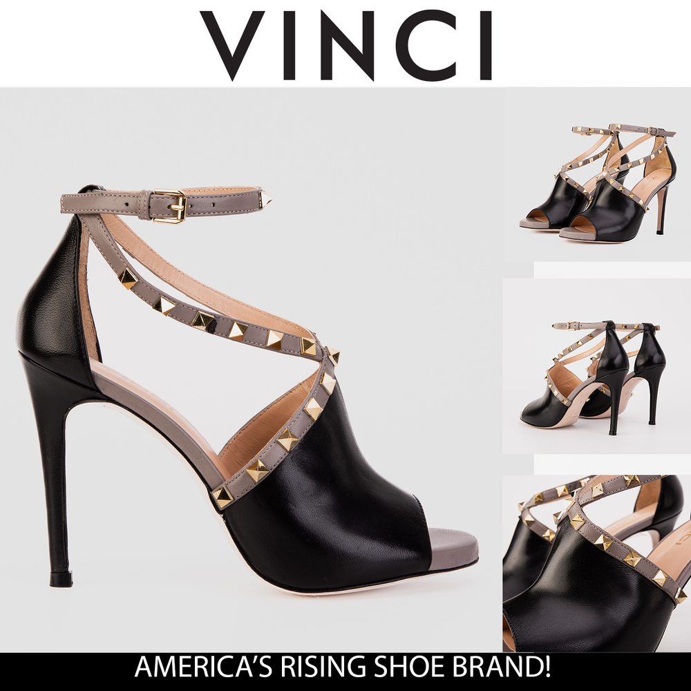 The Ribnica Black Leather Ankle Strap Sandal