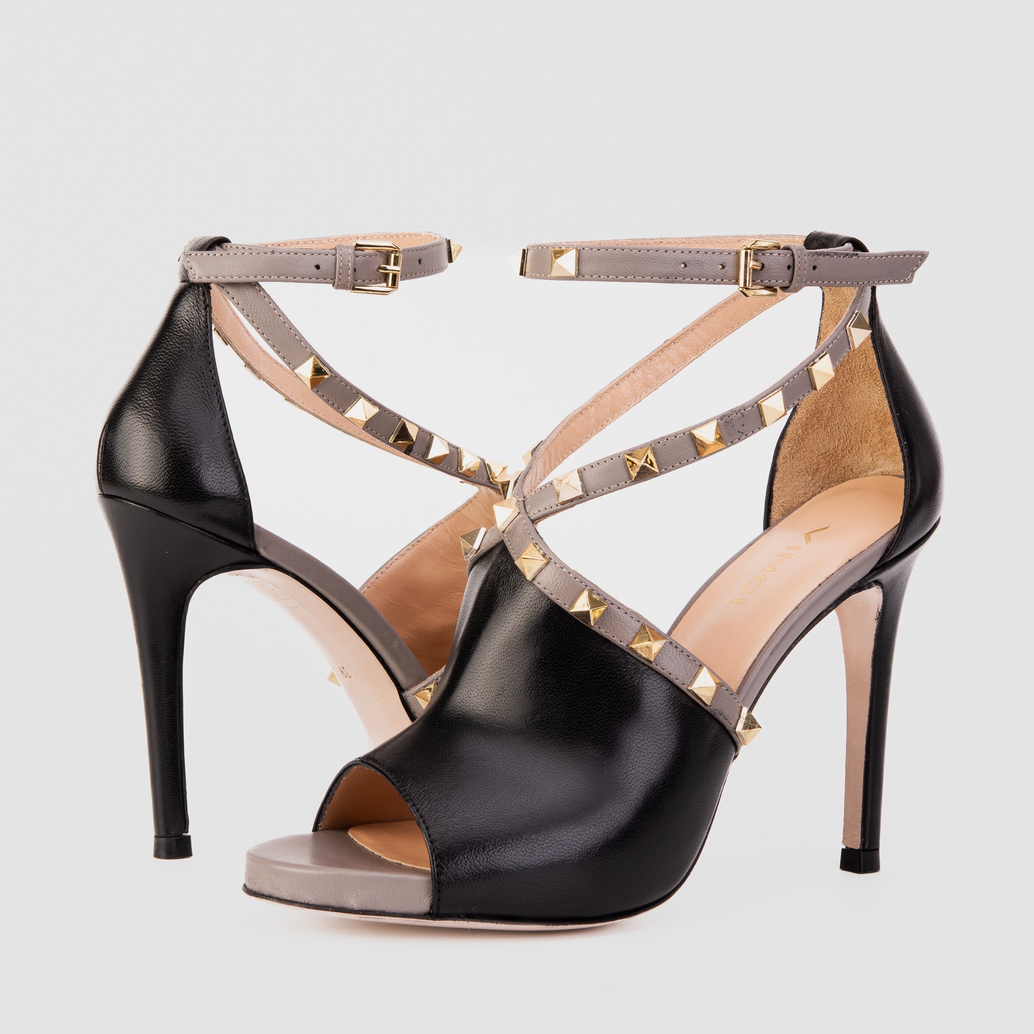 The Ribnica Black Leather Ankle Strap Sandal