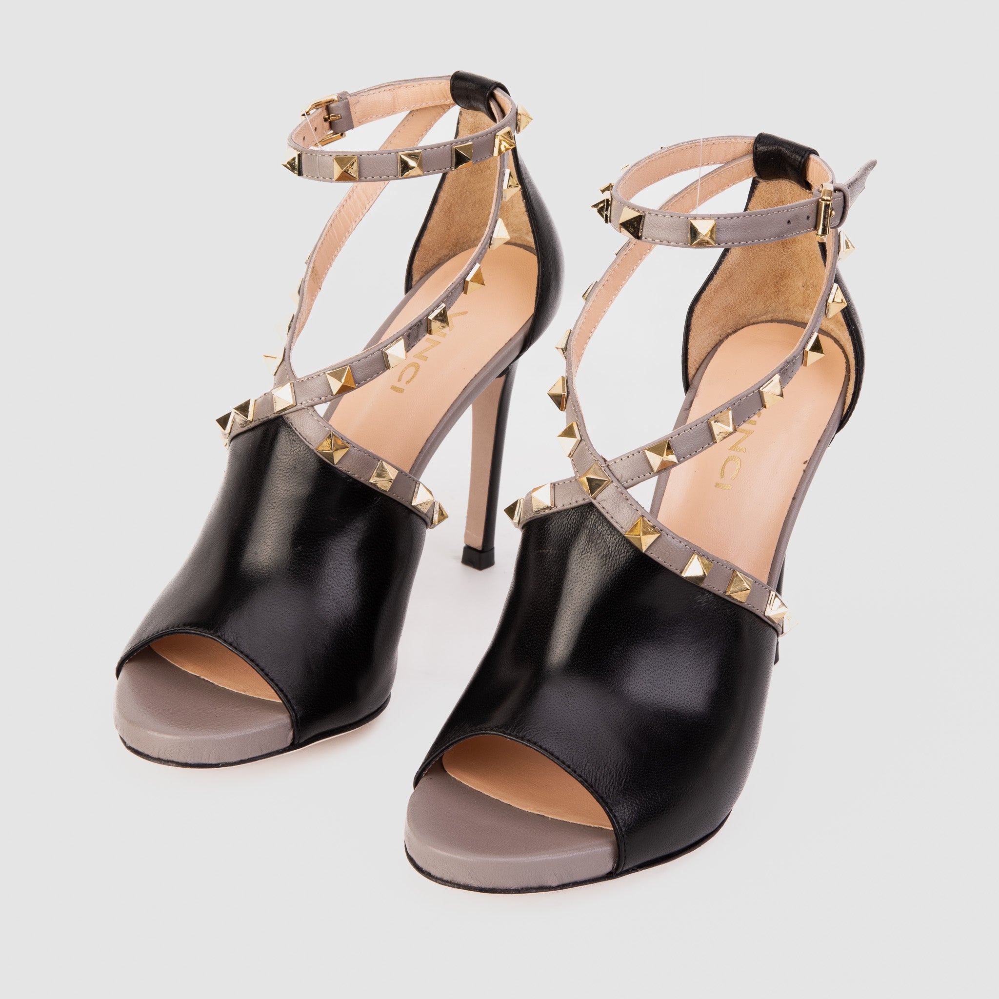 The Ribnica Black Leather Ankle Strap Sandal