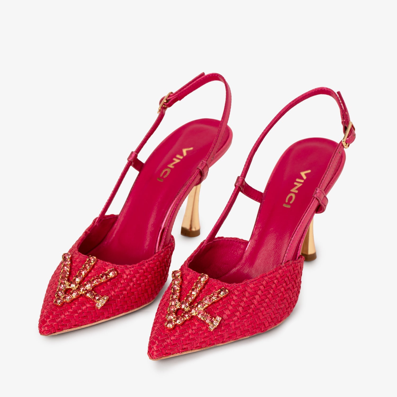 The Luna Fuchsia Leather Slingback Sandal
