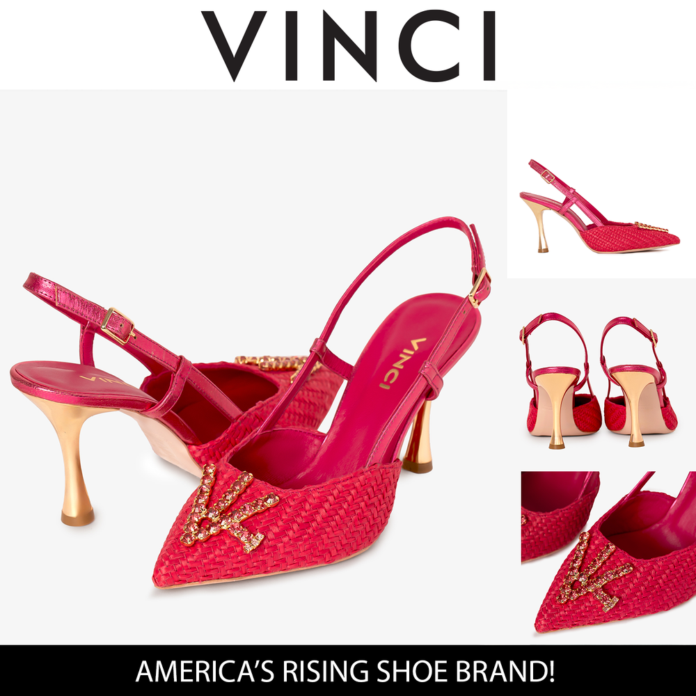 The Luna Fuchsia Leather Slingback Sandal