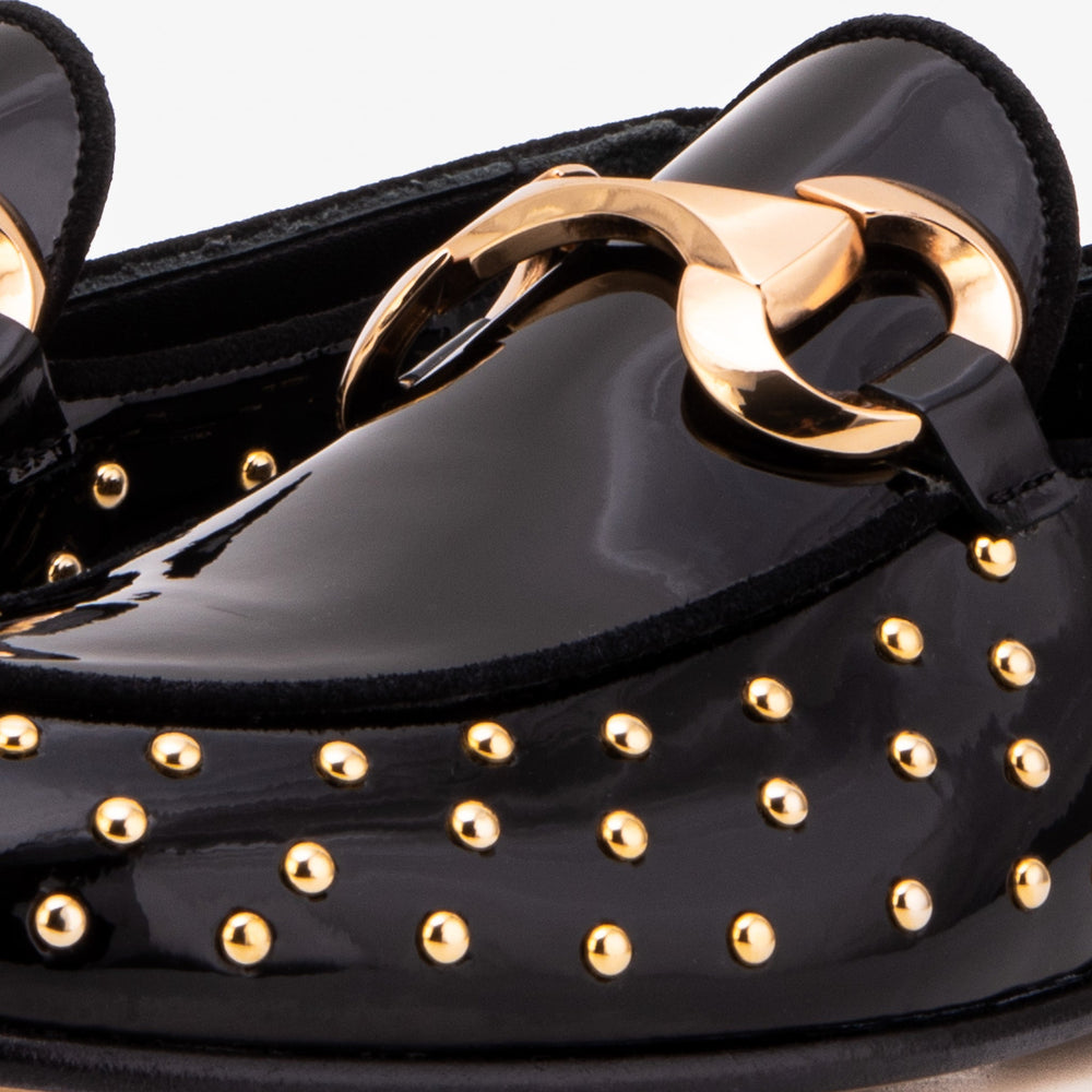 The Jupiter  Shoe Black Spike Leather  Bit Dress Loafer Limited Edition  Shoe