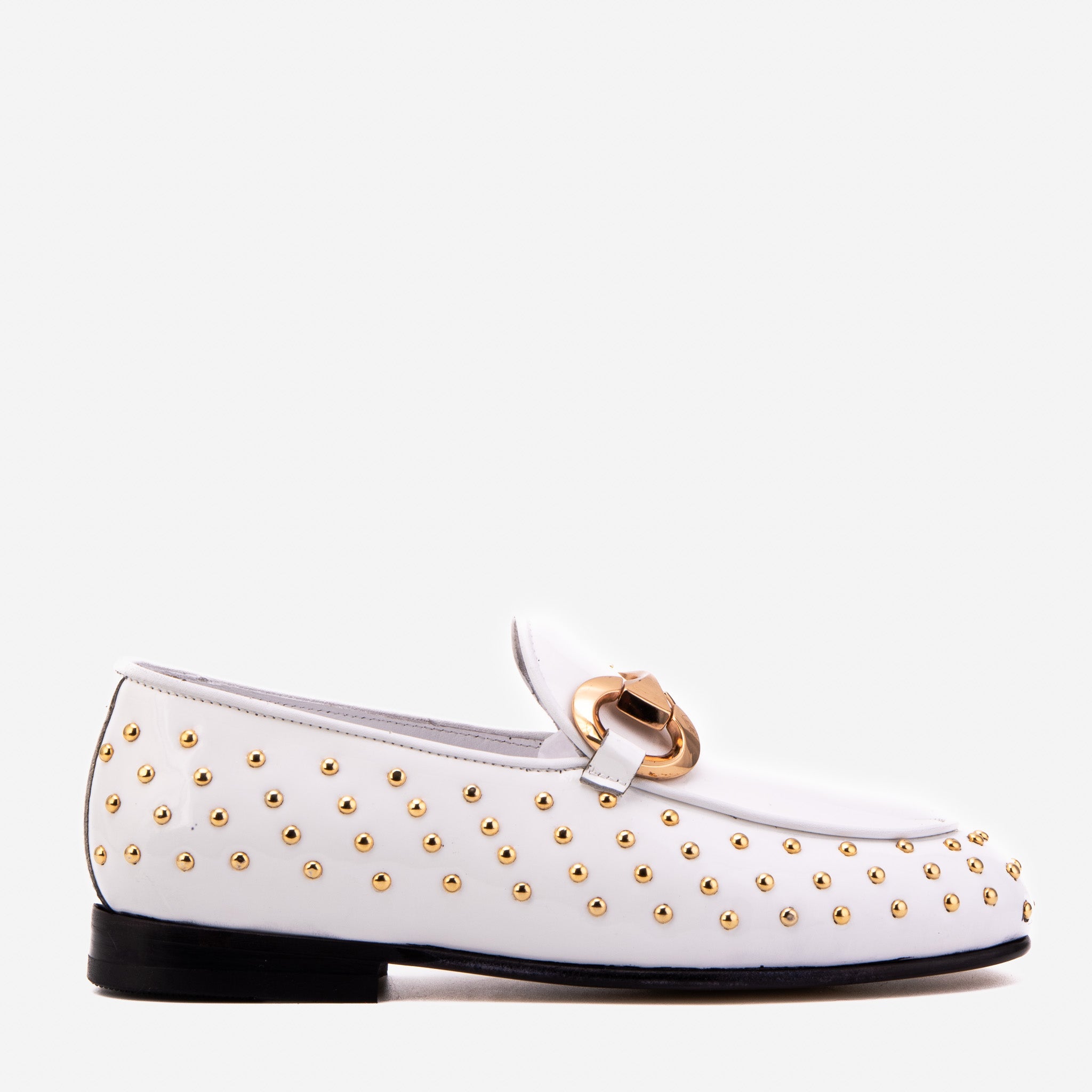 The Jupiter  Shoe White Spike Leather  Bit Dress Loafer Limited Edition  Shoe