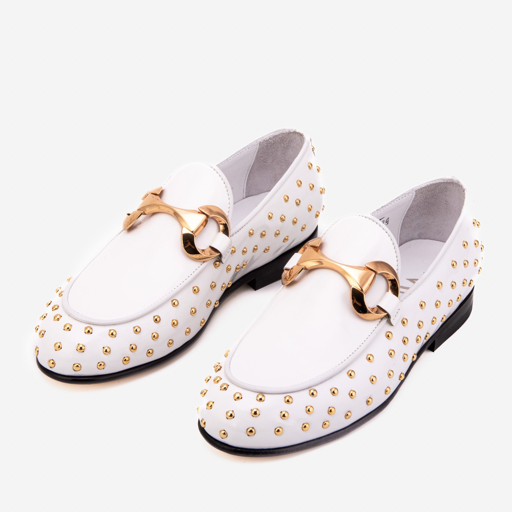 The Jupiter  Shoe White Spike Leather  Bit Dress Loafer Limited Edition  Shoe