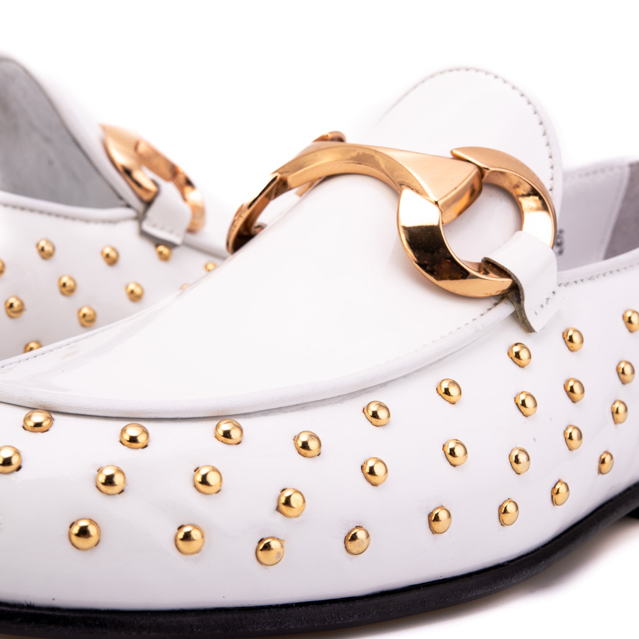 The Jupiter  Shoe White Spike Leather  Bit Dress Loafer Limited Edition  Shoe