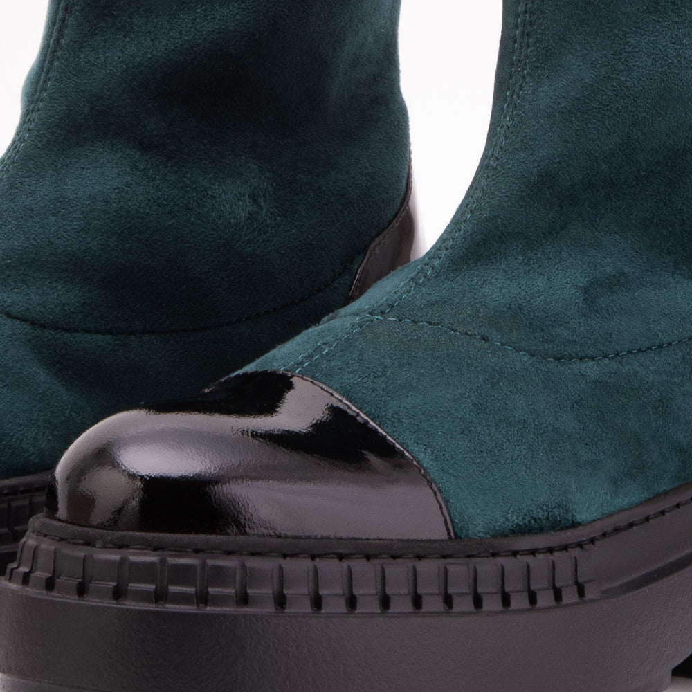 The Sorella Deep Teal Suede Leather Women’s Boot