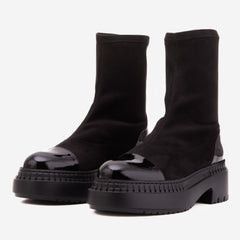 The Sorella Black Tip Suede Leather Women’s Boot
