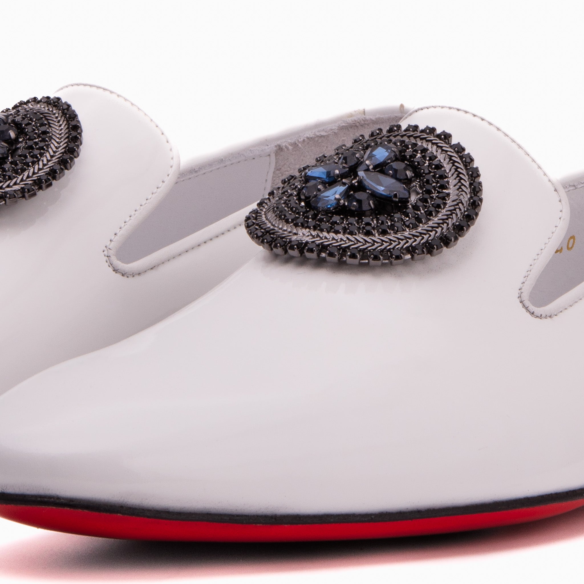 The Pombe White Patent Leather Dress Slip-on Loafer Shoe