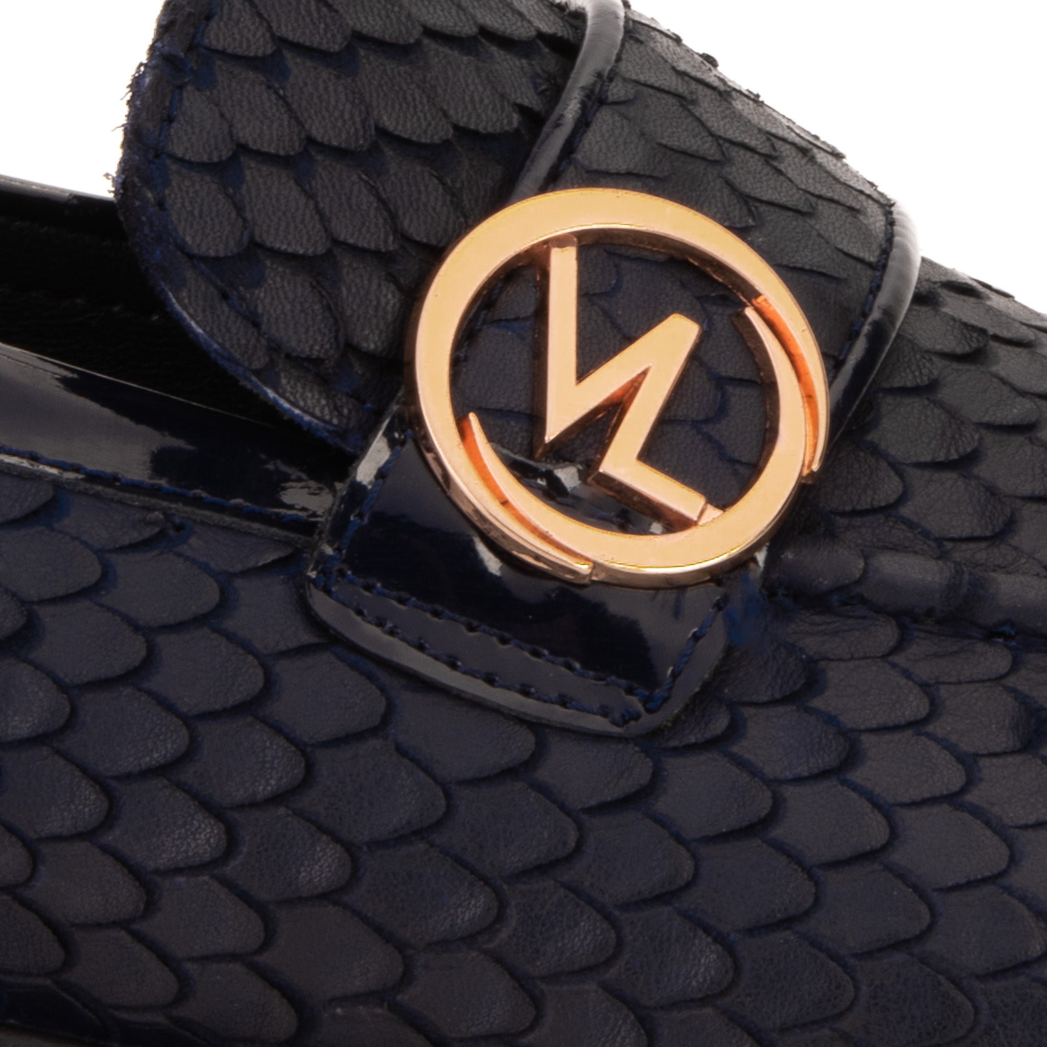 The Monarch Navy Blue Leather Dress Shoe