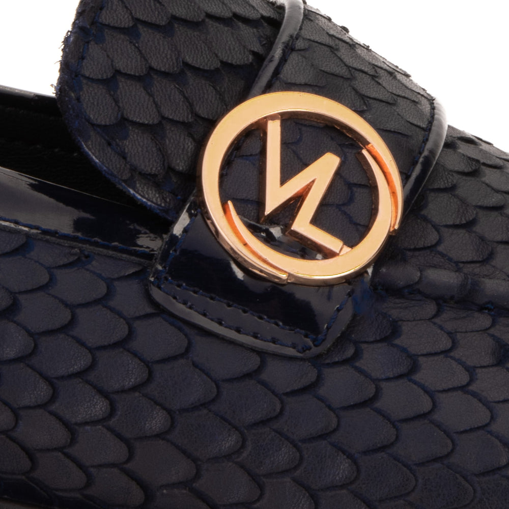 The Monarch Navy Blue Leather Dress Shoe