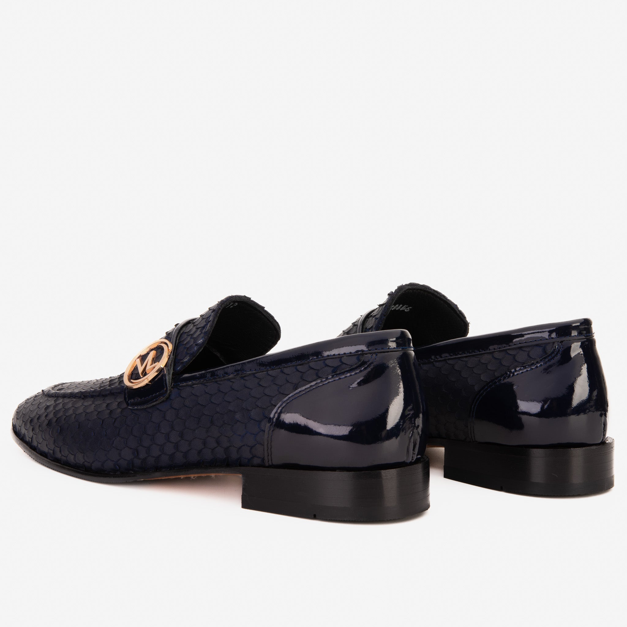 The Monarch Navy Blue Leather Dress Shoe