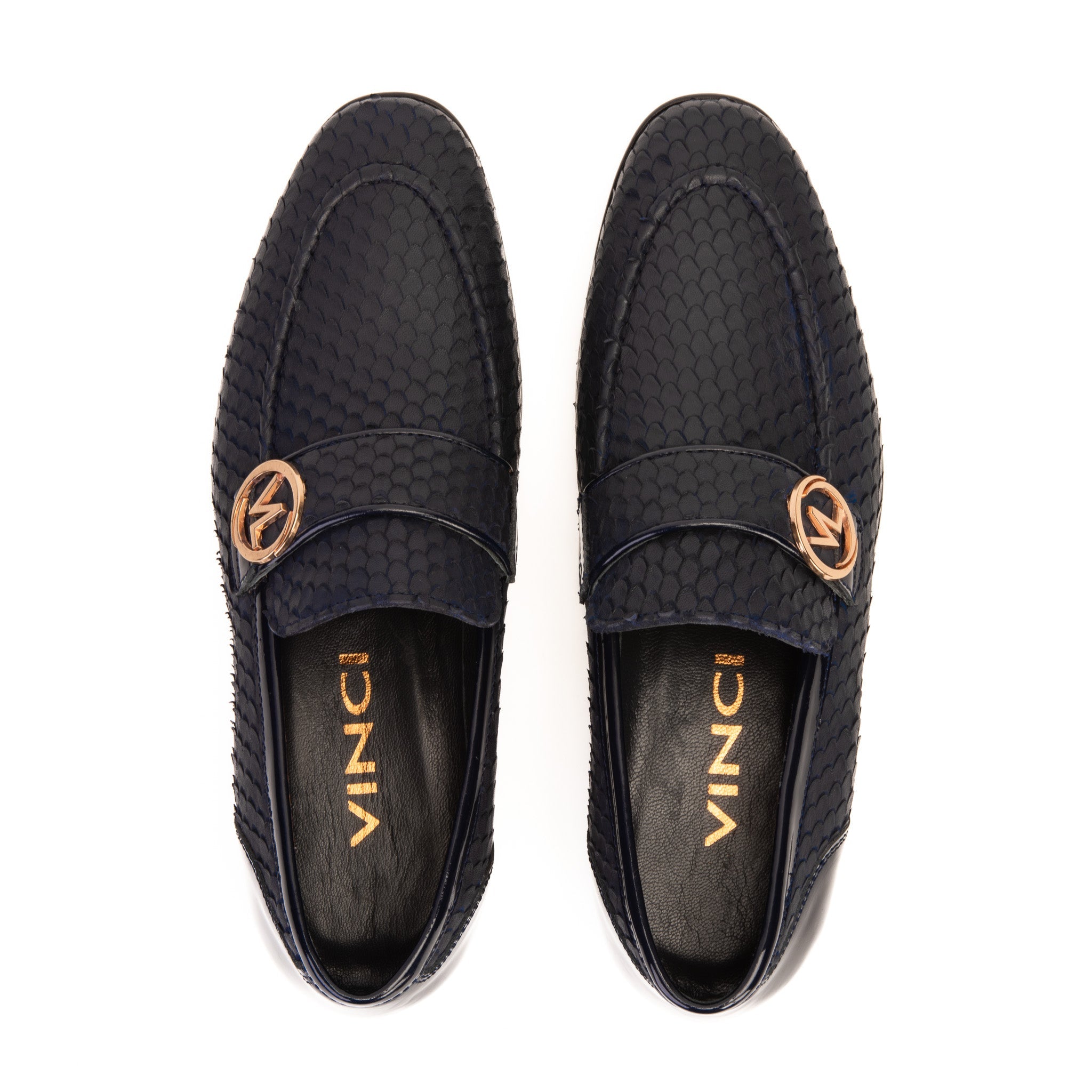The Monarch Navy Blue Leather Dress Shoe