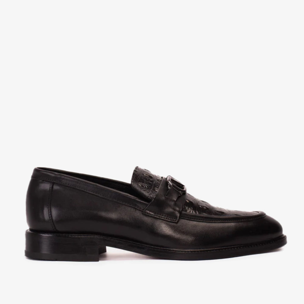 Amsterdam Black Bit Loafer Shoe