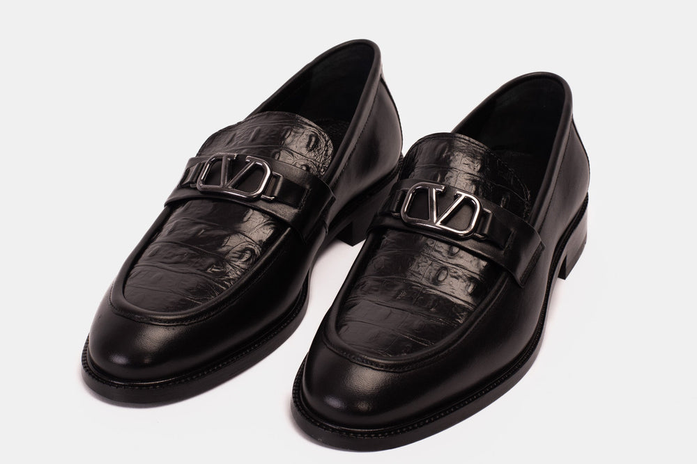 Amsterdam Black Bit Loafer Shoe