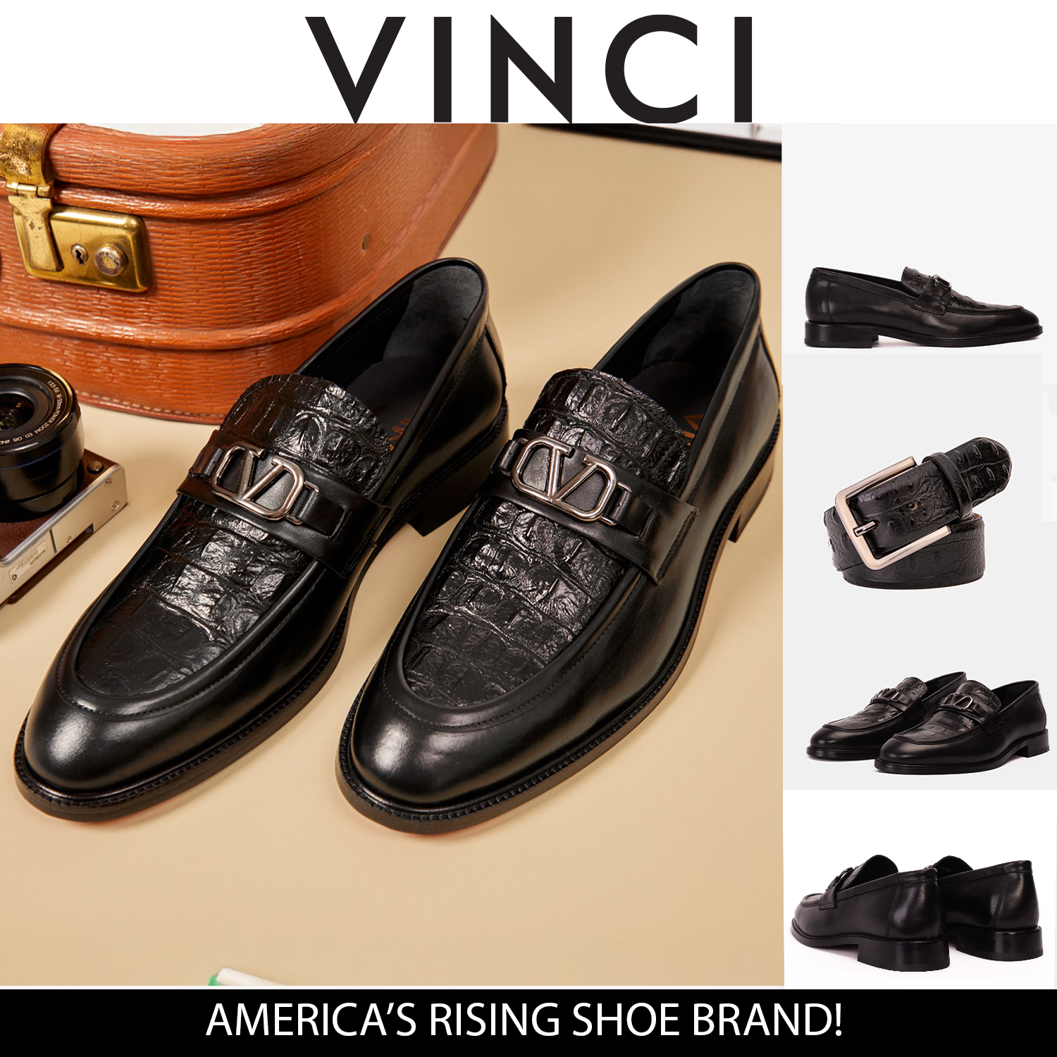 Amsterdam Black Bit Loafer Shoe