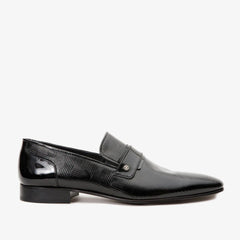 The Warsaw Shoe Black Leather Bit Loafer