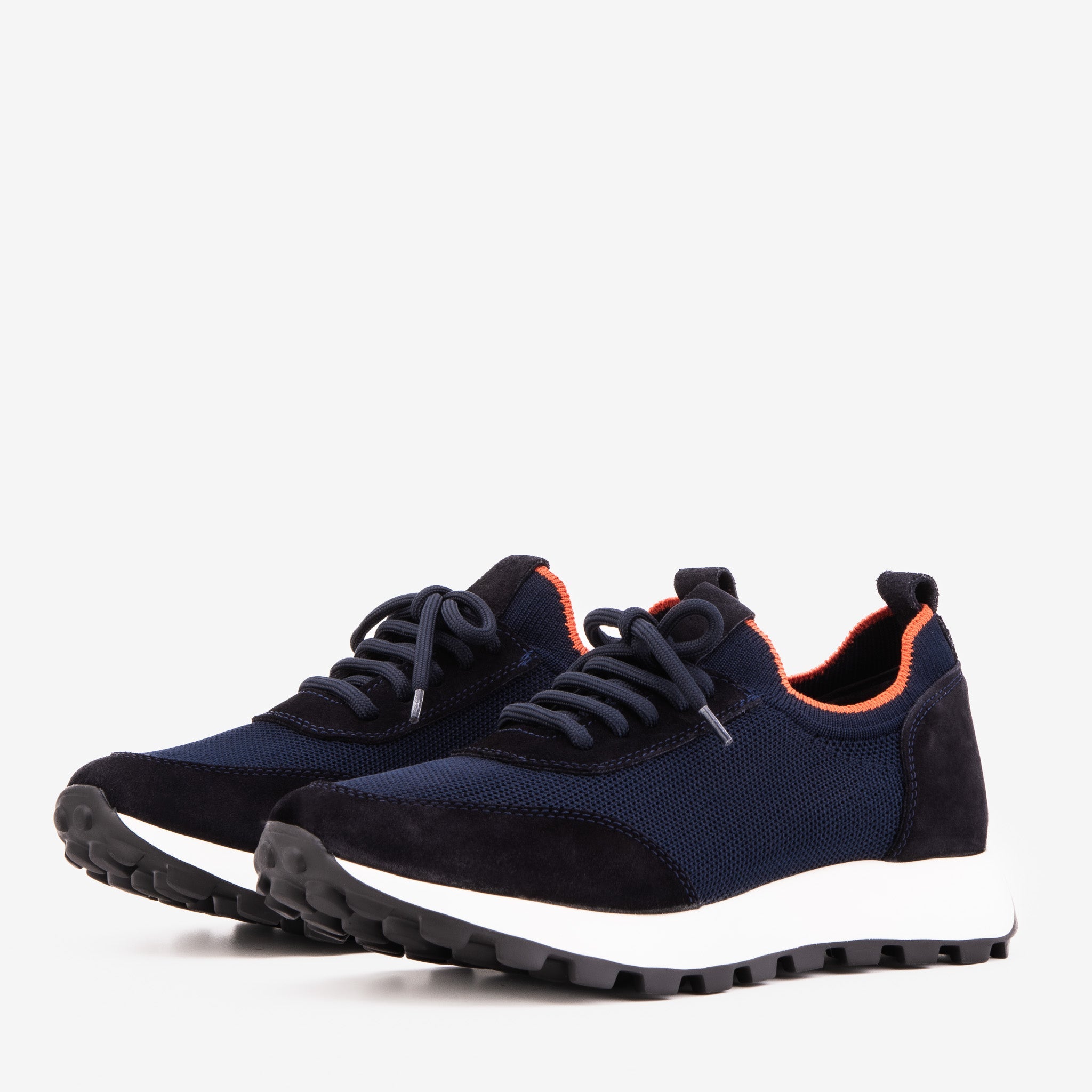 The Berlin Navy Suede Leather Sneaker