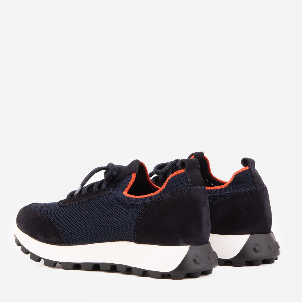 The Berlin Navy Suede Leather Sneaker