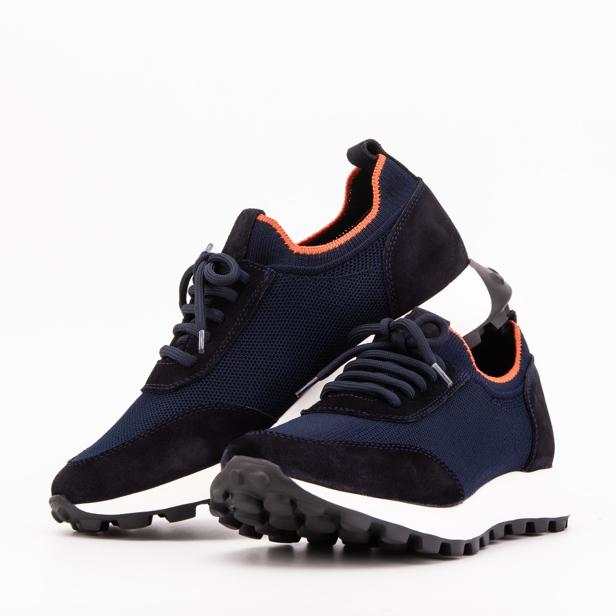 The Berlin Navy Suede Leather Sneaker