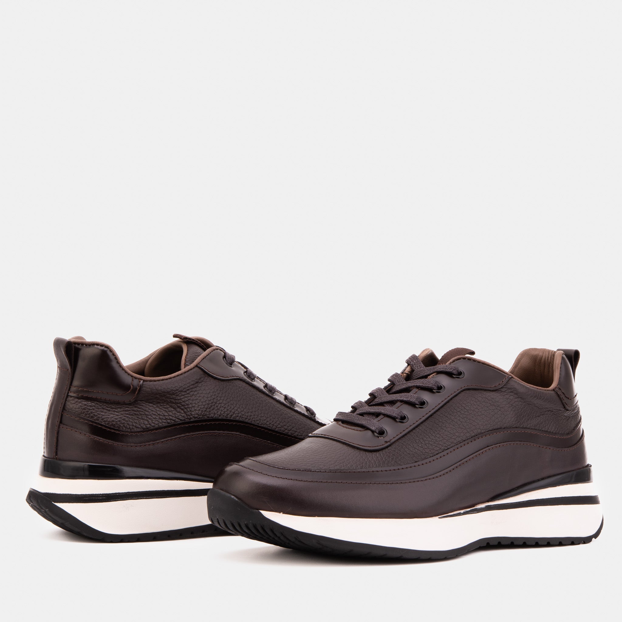 The Modena Brown Leather Sneaker