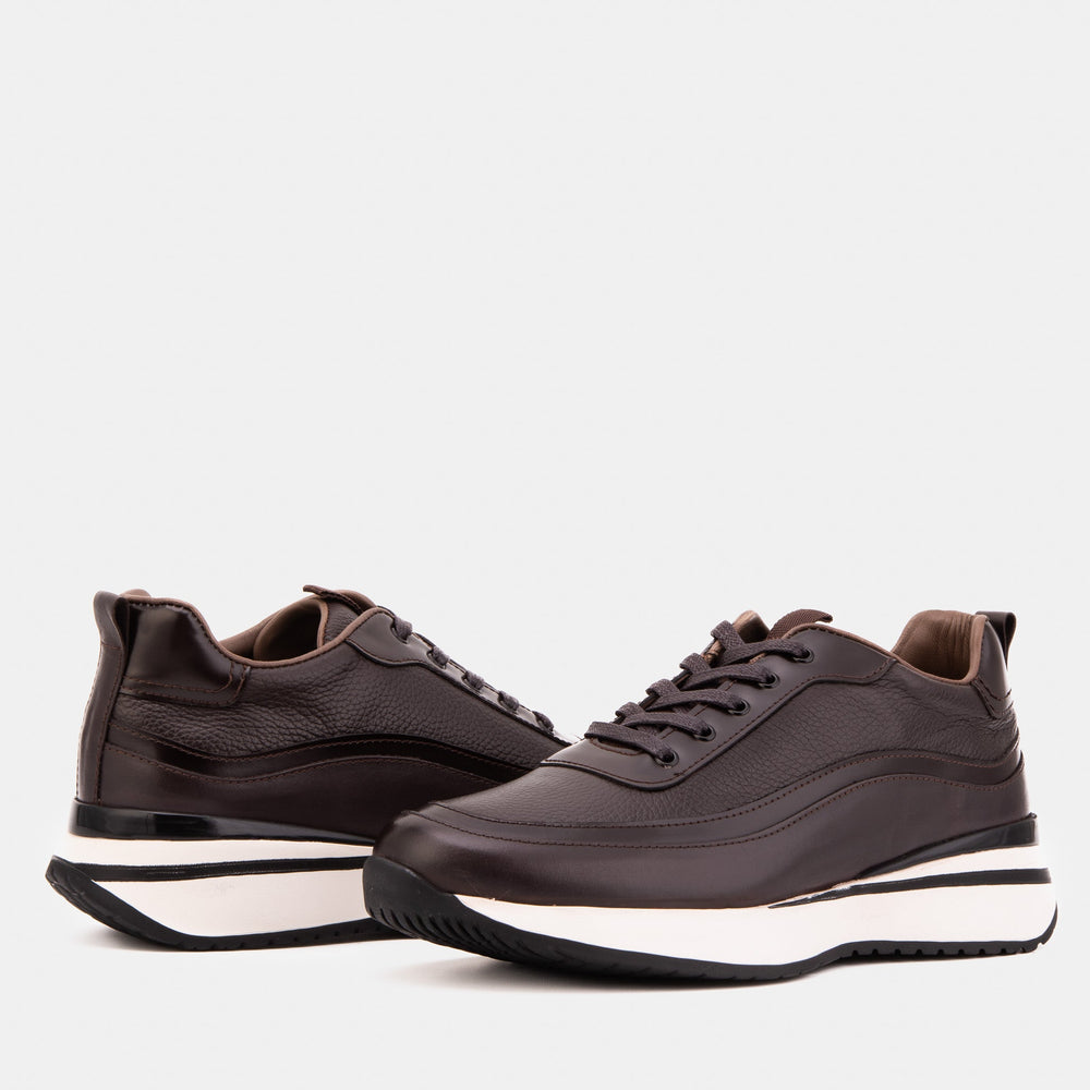 The Modena Brown Leather Sneaker