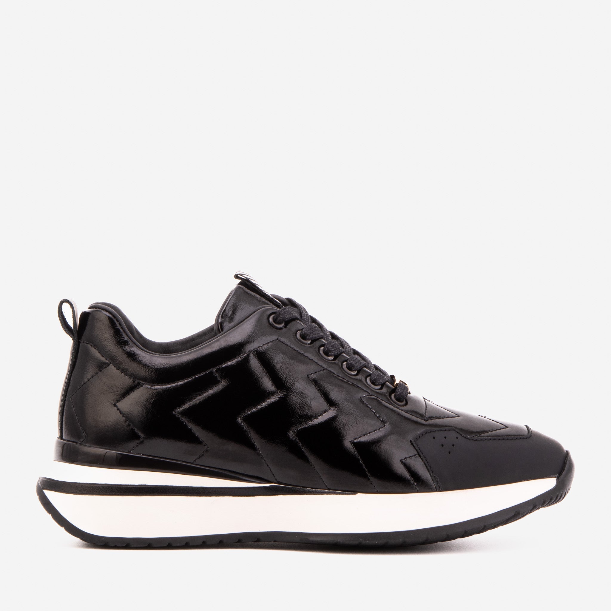 The Veneto Black Leather Sneaker
